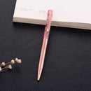 X079 1 Piece Metal 1.0mm Diamond Ballpoint Pen Crystal Color Quick Sand Smooth Writing Pens for Office School Supplies Stationery