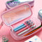 1 Piece Flamingo Laser Surface Pencil Case Box Makeup Bag Storage Pouch Purse Supply Cosmetic School Students Stationery