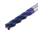 Drillpro 5/6/8mm R0.5 Nano Blue Coating Carbide End Mill HRC60 4 Flute CNC Milling Cutter