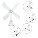 3 IN 1 Clip On Small Personal Fan Stepless Speed Portable Home Office Table Desk