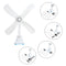 3 IN 1 Clip On Small Personal Fan Stepless Speed Portable Home Office Table Desk