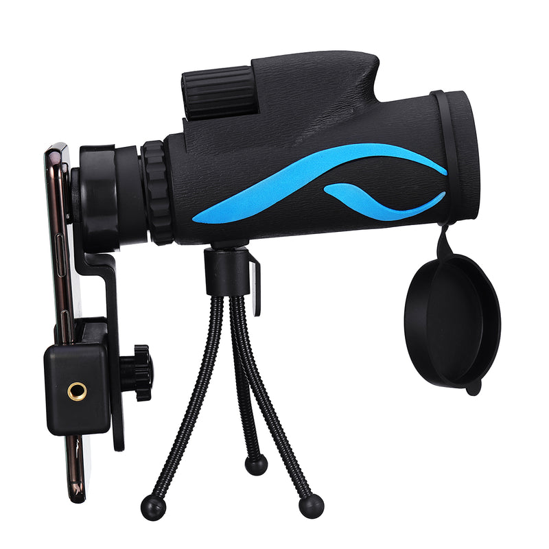 40x60 Monocular HD Optic BAK4 Day Night Vision Telescope With Tripod Phone Holder Outdoor Camping