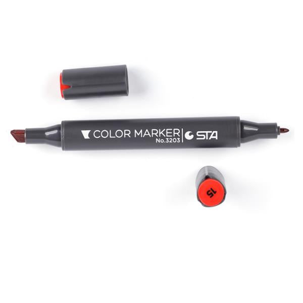 STA 3203 Marker Black Rod White Rod Gel Pen Standard Set 12 24 36 48 60 Box Hand-painted Design