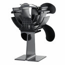 4 Blade Heat Powered Stove Fan Quiet Wood Log Burner Fireplace Eco Fan Heating Distribution No Electricity Or Battery