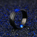 8mm Black Stainless Steel Men Ring Jewelry Clothing Accessories