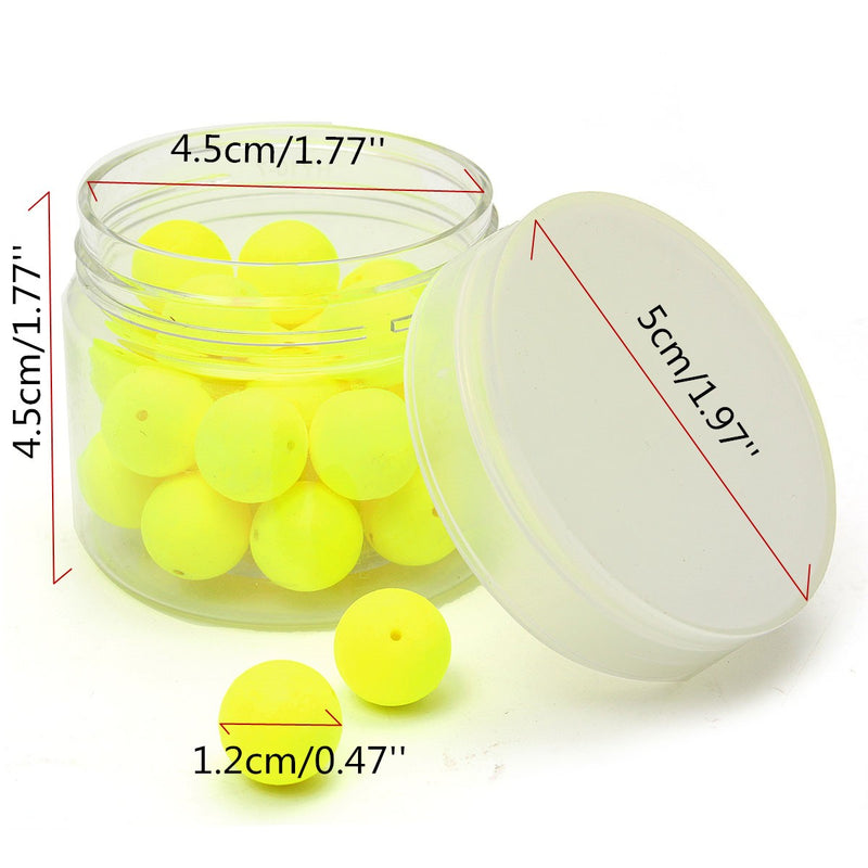 ZANLURE 30Pcs 12mm Round Tackles Flavor Feeder Beads Floating Fishing Lure Carp Baits