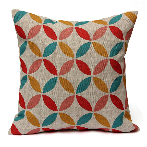 Geometric Abstract Printed Cushion Cover Sofa Bed Pillow Case