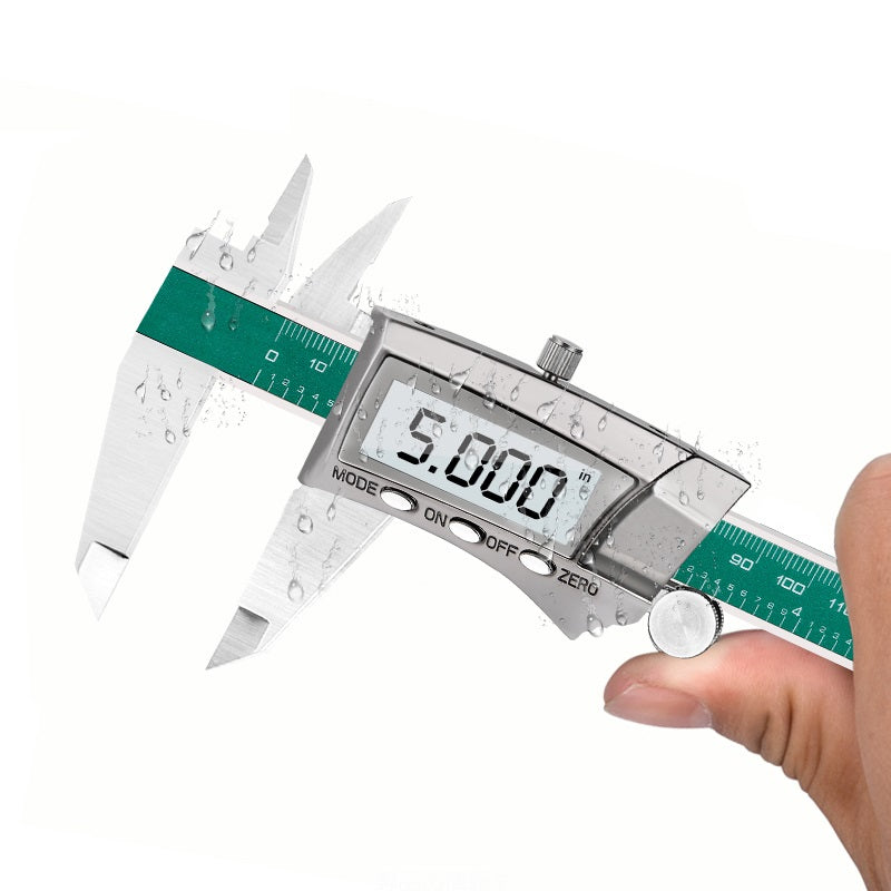 DANIU Digital Display Stainless Steel Caliper 0-150MM 1/64 Fraction / Inch / Millimeter IP54 Waterproof