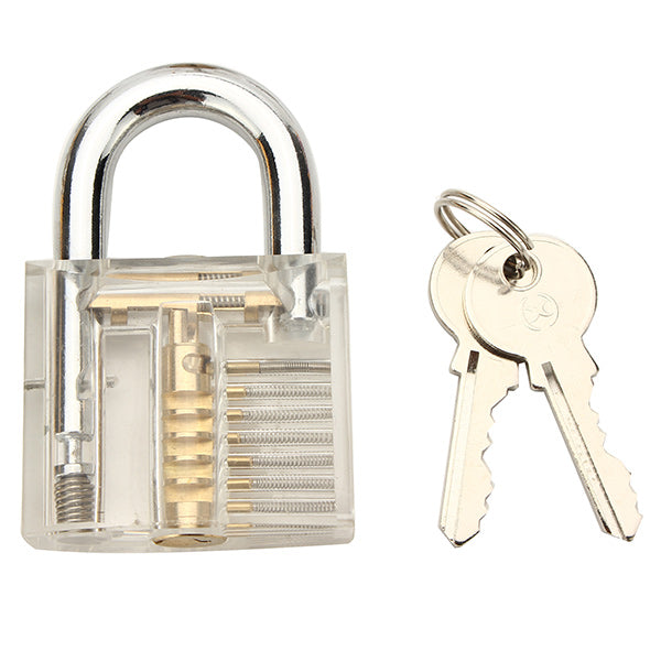 6Pcs Transparent Practice Padlocks Kit Locksmith Practice Training Skill Set