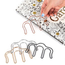 M Shape Multicolor Metal Hollow Music Book Clip