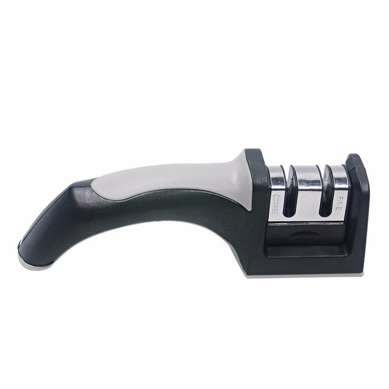 XYJ 2 in 1 Kitchen Sharpen Stone Gray Red Color Stainless Steel Professional Sharpener Cooking Hotel Tools