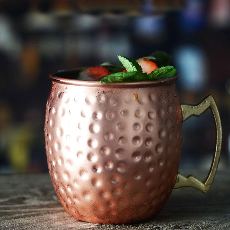 Stainless Steel Copper Plated Moscow Mule Mug 18oz Cocktails Iced Tea rinking Cup