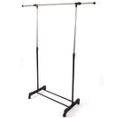 Adjustable Portable Clothes Garment Rack Hanging Rail Rolling Wheel Heavy Duty Cloth Hanger