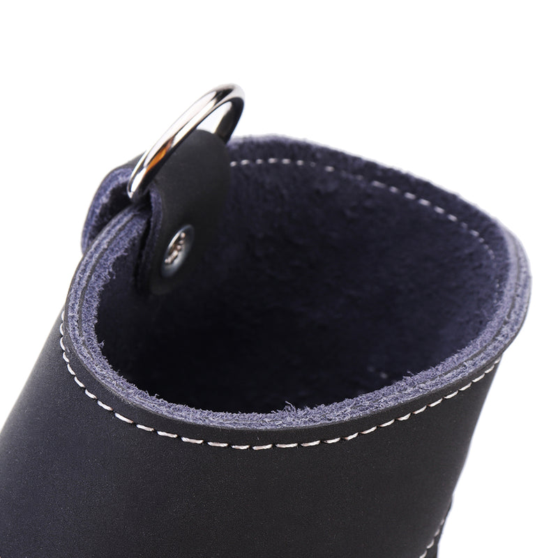 1Pcs Black Waist Hanging Arrow Quiver Pure Leather Shoulder-back Arrow Bag