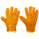 1 Pair PU Leather Gloves Welders Woodburner Stove Log Fire Oven Work Gloves Climbing Hiking Gloves