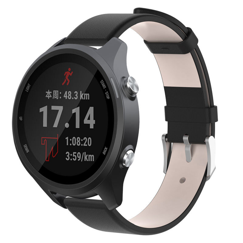 Bakeey 245MM Length Genuine Leather Watch Band for Garmin Smart Watch