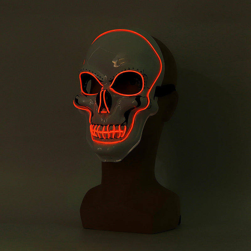 Halloween LED Light Skull Head Face Mask Carnival Night Cosplay Costume Props