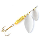 Double Spoon Sequins Bass Lure Bait Minnow Fishing Lure Triple Hook with Hook