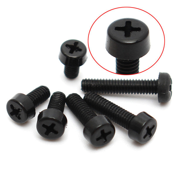 20 pcs  M2.5 Black Nylon Screws Phillips Plastic Round Head Screw Bolt