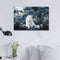 White Wolf Stone Canvas Wall Paintings Frameless Pictures Art Home Decor