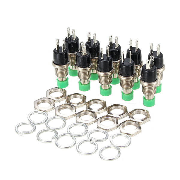 Wendao PBS-110 250V 1A 7mm Self-reset Switch NC Push Button Round 10pcs