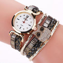 DUOYA DY114 Cute Style Owl Ladies Bracelet Watch Gift Leather Strap Quartz Watches