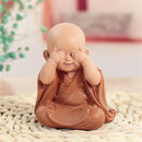 Resin Hand-carved Statue Monk Sculpture Gift Car Home Decorations