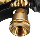 Outdoor Camping Stove Converter Brass Y-Splitter Tee Adapter Connector With Propane Tank Gauge