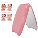 Women LED 180 Foldable Makeup Mirror Light Cosmetic Folding 2X Magnifying Mirror + Flat Mirror 8 LED Lights  2 Sided Lamps Hand Mirror Tools