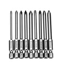 Broppe 9pcs 75mm Magnetic 1/4 Inch Hex Shank Cross Head Screwdriver Bits