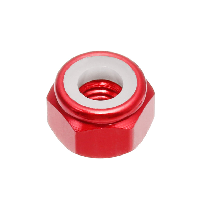 Suleve M4AN1 10Pcs M4 Self-locking Nylon Nut Aluminum Alloy Multi-color