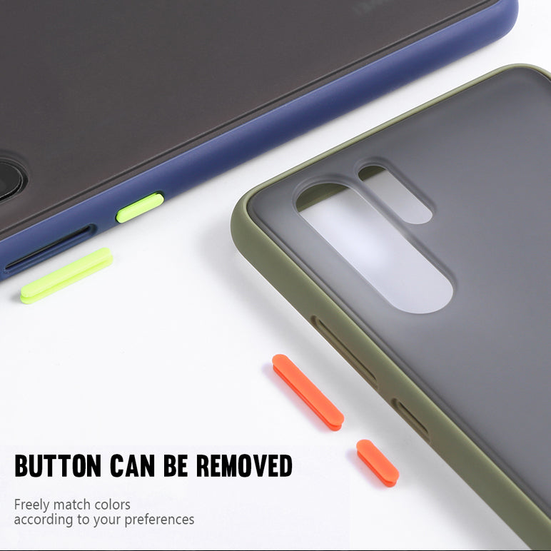 For Xiaomi Redmi Note 8 Case Bakeey Armor Shockproof Anti-fingerprint Matte Translucent Hard PC&Soft TPU Edge Protective Case