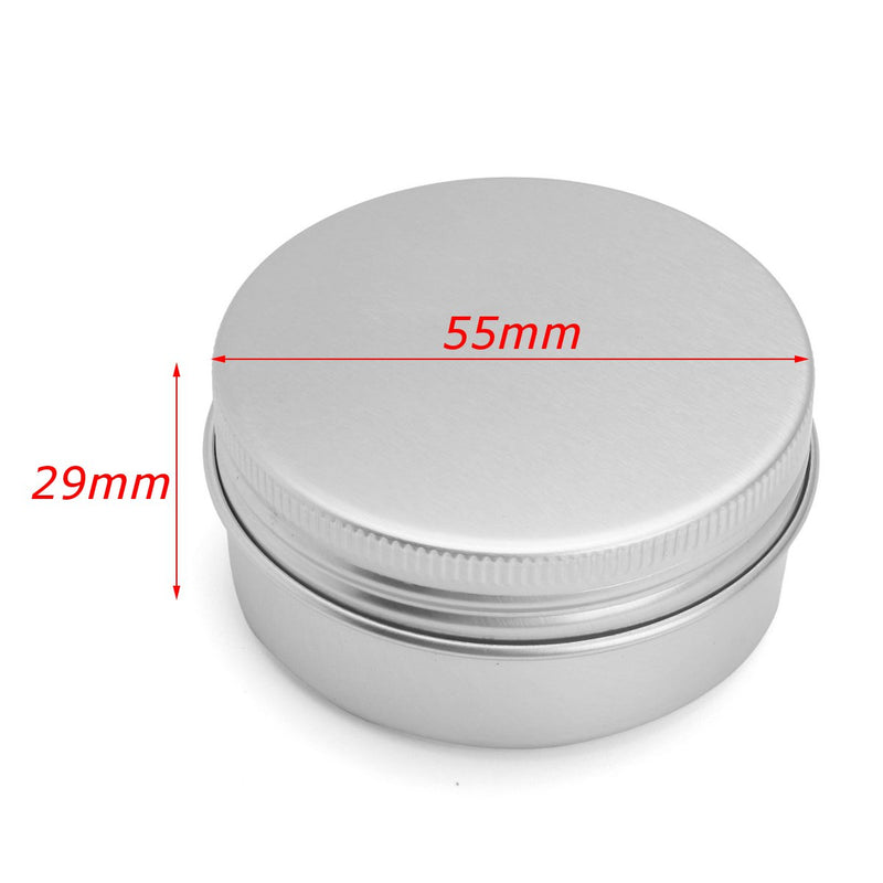 24Pcs 50G Aluminum Round Empty Jar Tin Screw Top Lid Cosmetic Sample Storage Container