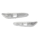 Pair White Car Front Side Marker Lights Cover Turn Lamps for BMW E60 525i 530i 545i 550i M5
