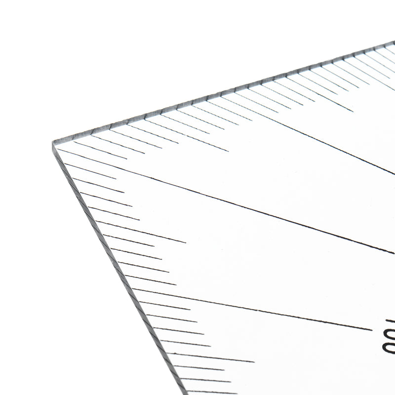 2pcs Navigation Triangular Protractor 300mm Acrylic Hypotenuse Nautical Squares