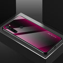 Bakeey Carbon Fiber Gradient Color Tempered Glass Protective Case for Xiaomi Redmi Note 8