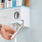 Wall Mount Adsorption Toothbrush Holder Inverted Cups with Toothpaste Squeezer
