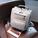 Vintage Backpack PU Leather Student School Bag Handbag Shoulder Bag Travel Rucksack Camping