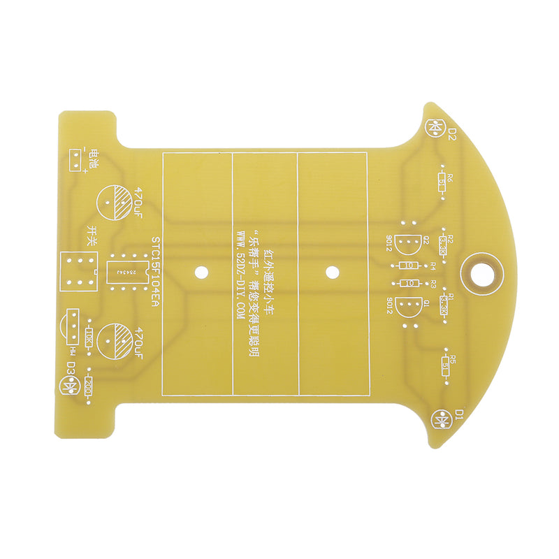 DIY Smart Car Kit Infrared Remote Control Car Infrared Receiver MCU Electronic Production Kit