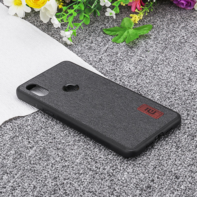 Bakeey Luxury Fabric Splice Soft Silicone Edge Shockproof Protective Case For Xiaomi Mi MIX 3