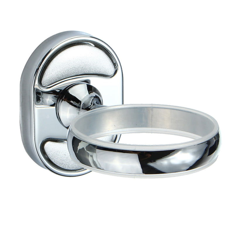 Stainless Steel Wall Mounted Soap Dispenser Holder Shampoo Bottle Frosted Glass