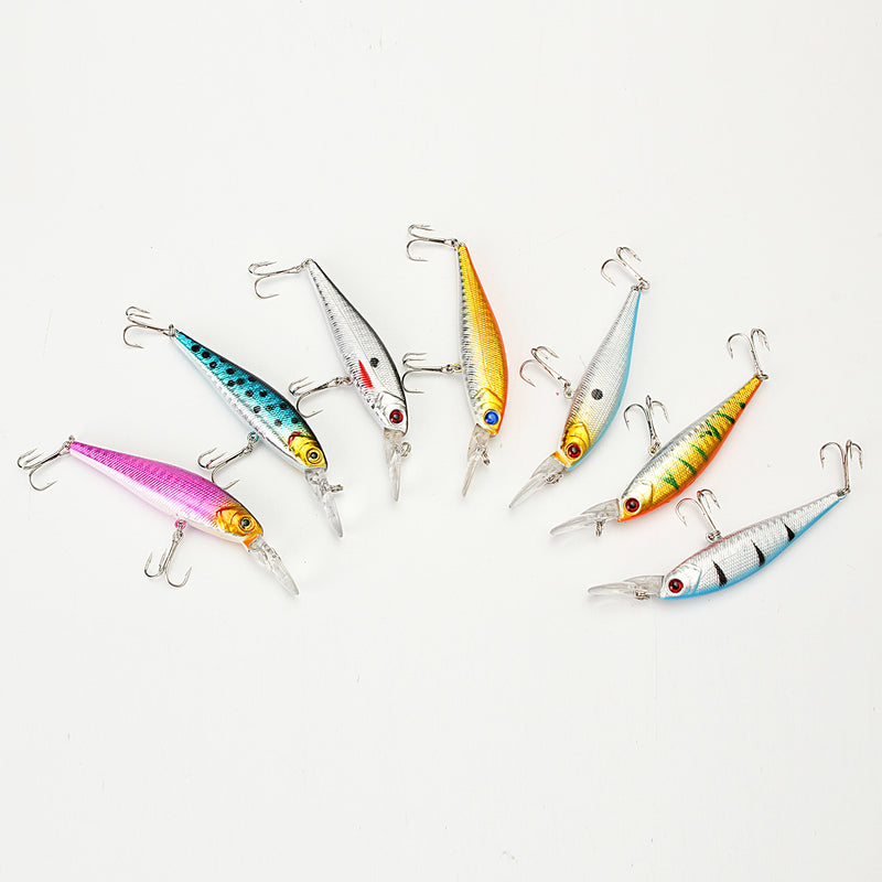 ZANLURE 7Pcs/Set 10cm 9.4g Dive Minnow Fishing Lure Bass Crank Bait Rattle Lure Tackle