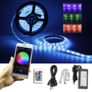 2PCS 5M 5050 SMD RGB Waterproof LED Strip Lights + Wifi Alexa Amazon Controller + DC12V Power Supply