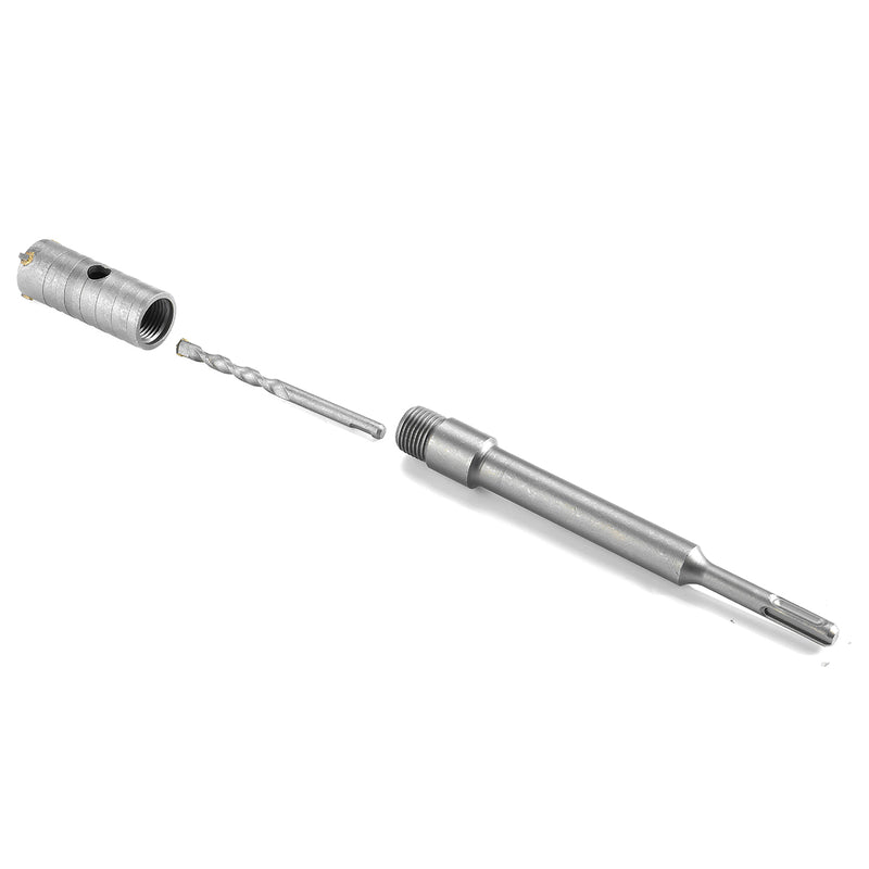 30 and 65mm Concrete Cement Wall Hole Saw Cutter Drill Bit 200mm SDS Shank Rod Wrench Tool Kit