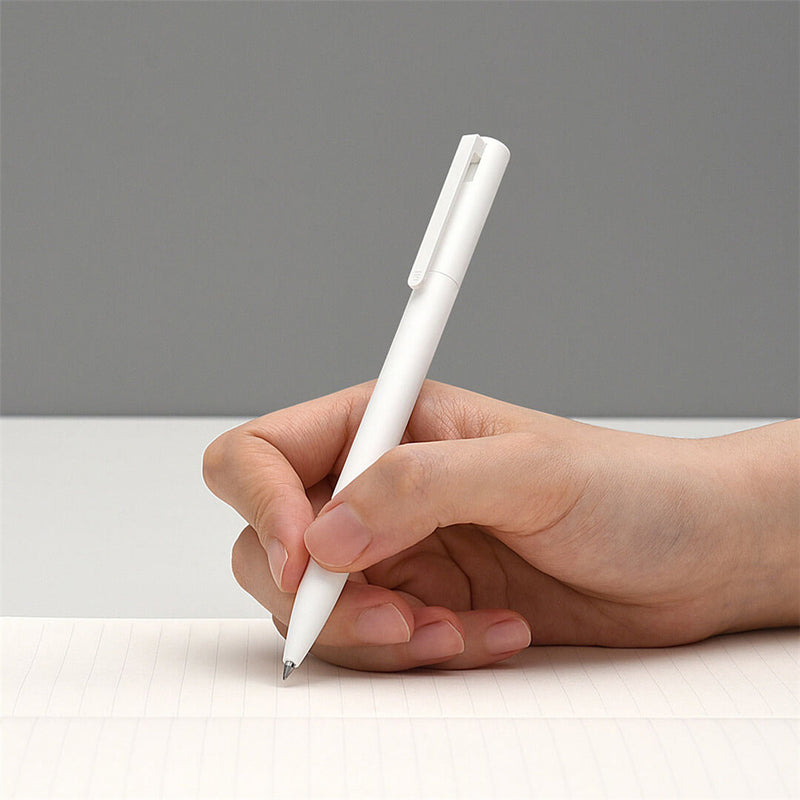 Xiaomi 10Pcs Gel Pens No Cap Black Ink Writing Pen White
