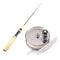 ZANLURE 55CM Yellow EVA Handle Telescopic Fishing Rod Reel Combo Mini Pocket Ice Fishing Rod Set