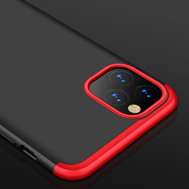 Bakeey 3 in 1 Double Dip Frosted 360 Full Body PC Full Protective Case for iPhone 11 Pro Max 6.5 inch