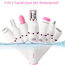 KEMEI KM-2189 7 In 1 Rechargeable Wet Dry Epilator Shaver Nose Hair Trimmer Massager Hair Removal 100-240V