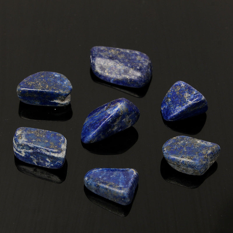 50g Natural Long Irregular Round Lapis Lazuli Broken Memorial Stone Decoration
