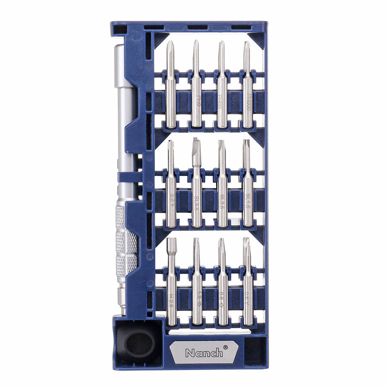 Nanch 25 in 1 Multi-purpose Precision Screwdriver Set Aluminium S2 Steel Repair Tools